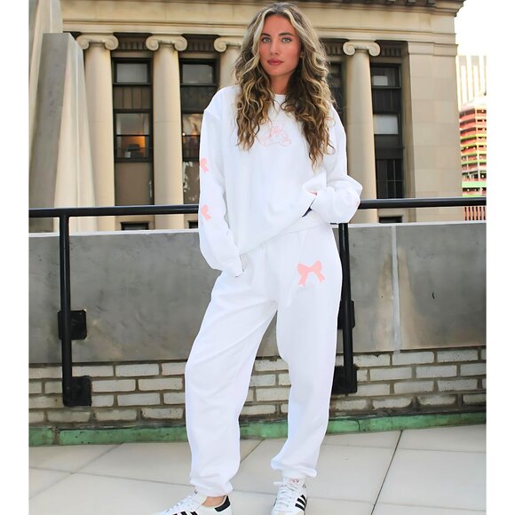 Pink Bow Sweatpants - Picture 2 of 8